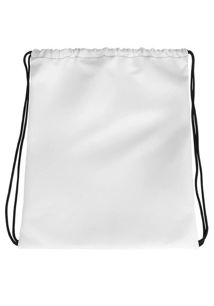 All-over print drawstring bag in white