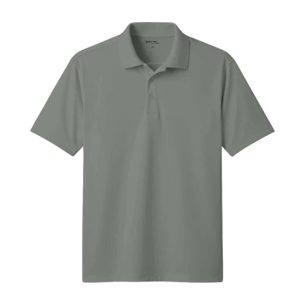 Men's polo shirt in concrete grey