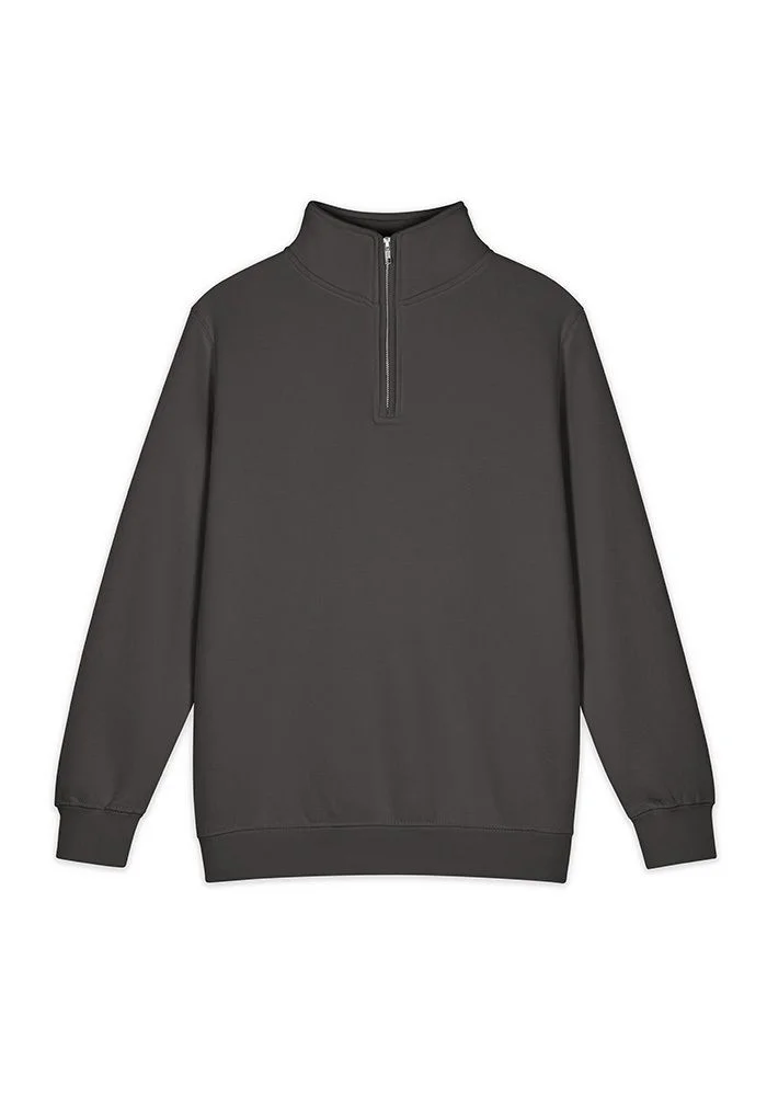 Premium quarter-zip pullover in smoke